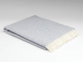 Plaid en laine d'agneau merino, XL gris 230 x145 cm
